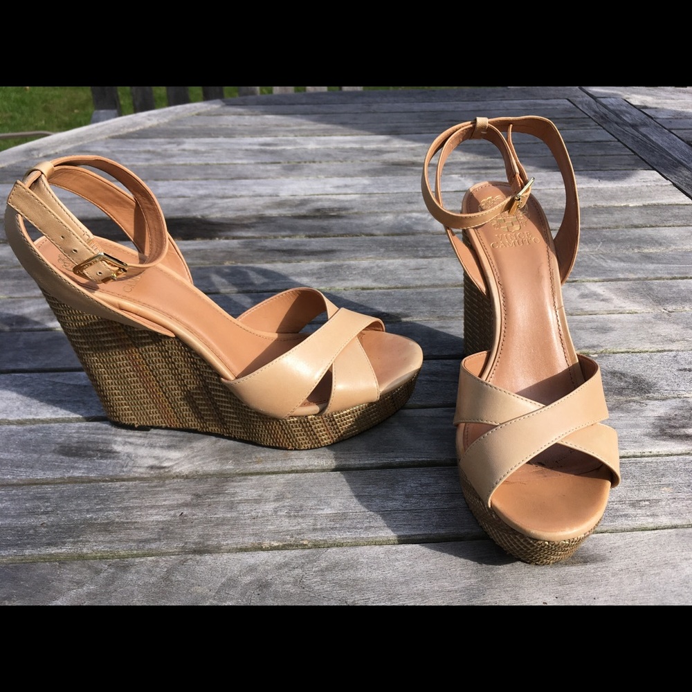 9.5 Nude Wedge Vince Camuto